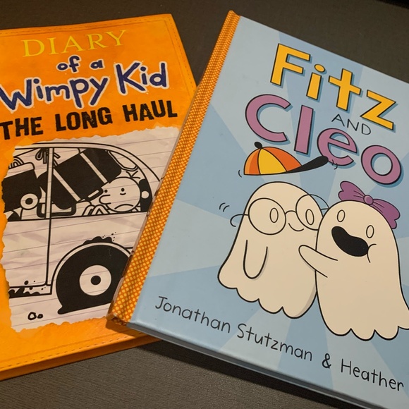 Lot of 2 The Diary of a Wimpy Kid: The Long Haul and Fitz & Cleo (Hardcover) - Picture 1 of 2